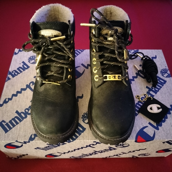 Shearling Boots Black Champion Tims Black Timberland Premium
